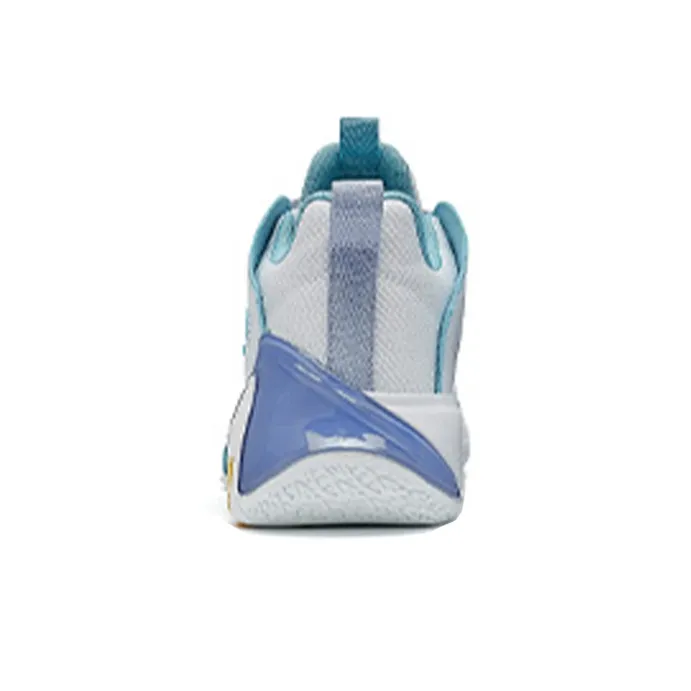 XTEP Demon 3.5 Cushioning Anti Slip And Wear Resistant Mid Top Performance Basketball Shoes Men's White Blue-3