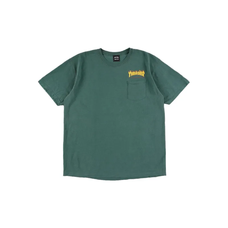 Wind And Sea X Thrasher X WIND AND SEA CO-TITLED SERIES T-Shirts Unisex Green-1