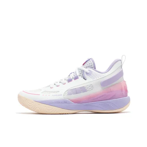 361° AG Basketball Shoes Men Low-Top White/Purple