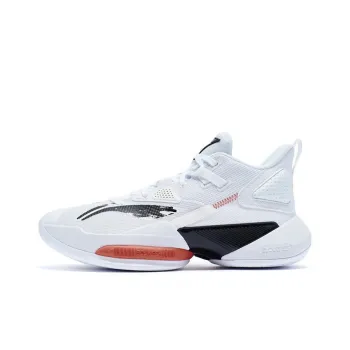 LiNing Power 8 Cushioning Anti Slip And Wear Resistant Mid Top Performance Basketball Shoes White Black