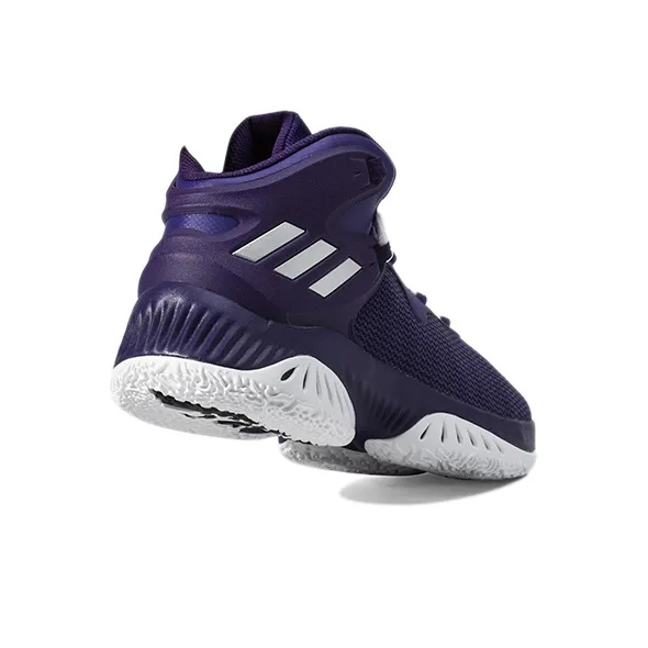Adidas D Rose Explosive Bounce Wear-Resistant Mid-Top Basketball Shoes Men's Purple-3