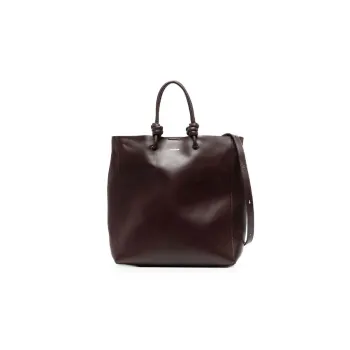 JIL SANDER Giro Logo Printed Medium Tote Bag