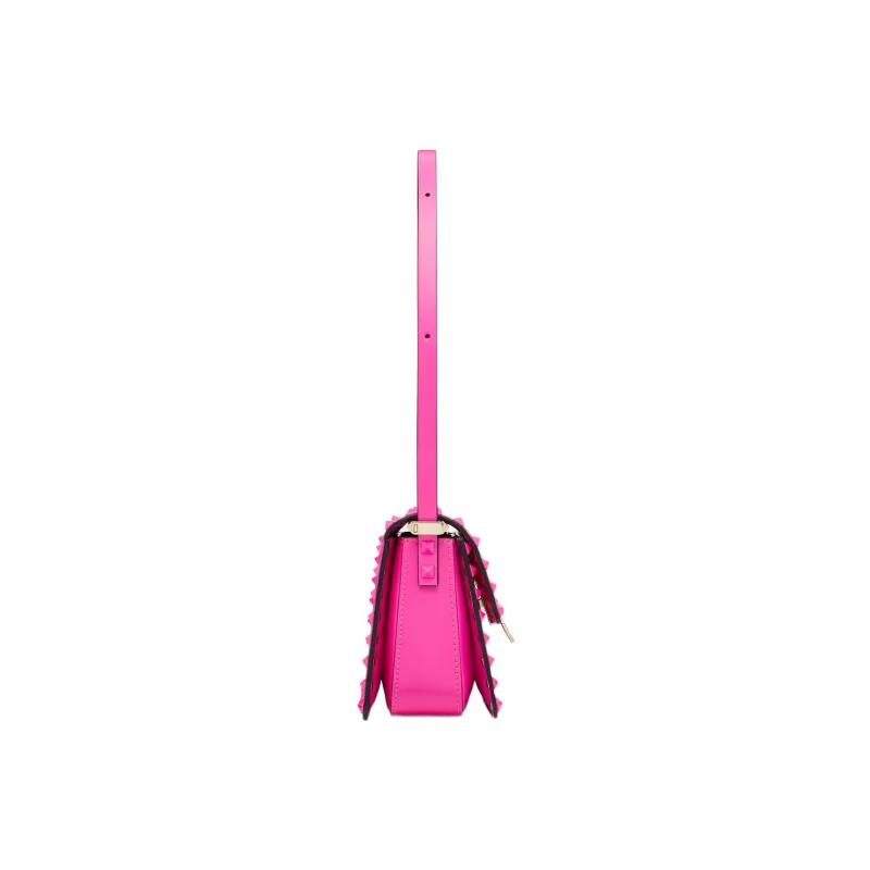 Valentino Rockstud Calfskin Handbag, Shoulder Bag Women's Pink-2