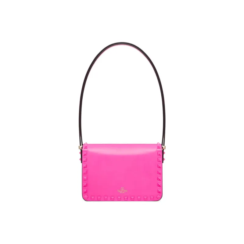 Valentino Rockstud Calfskin Handbag, Shoulder Bag Women's Pink-3