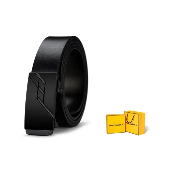 FREE RABBITⅡ Automatic Buckle Cow Leather Business Leather Belts Men's Width 3.3cm