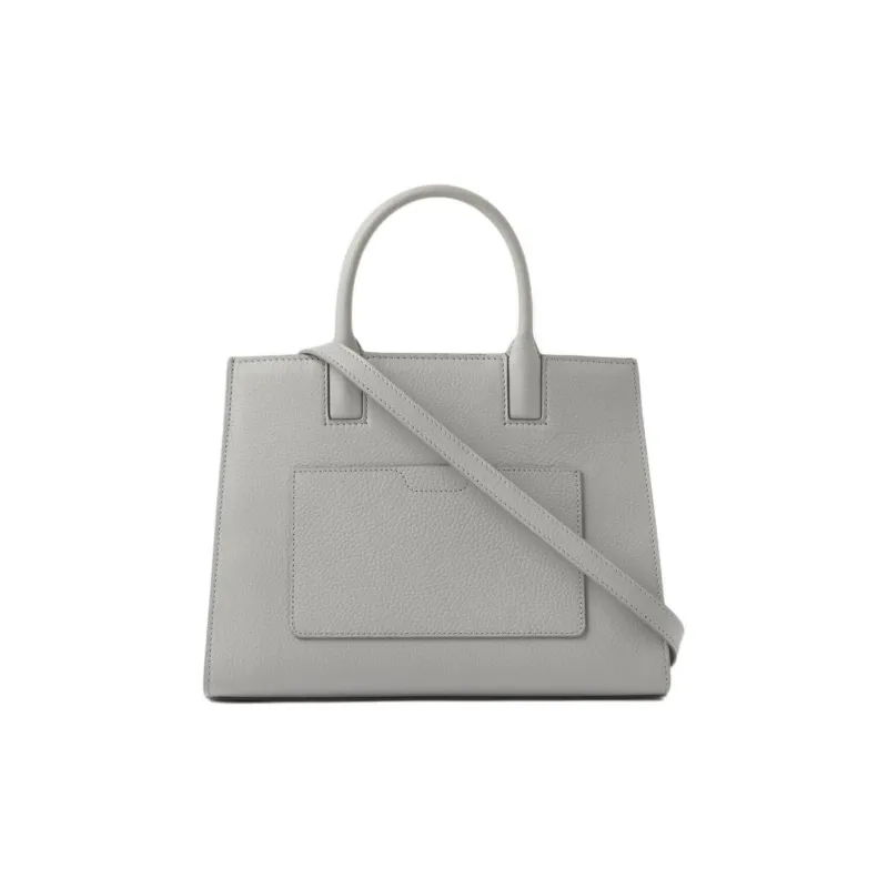 Burberry Grained Calfskin Tote Bag Shopping Bag Handbag Mini Women's Light Gray-2