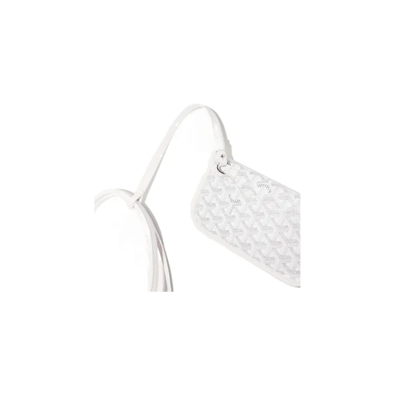 GOYARD Saint Louis Claire-Voie Canvas Cowhide One Shoulder Handbags Unisex White/Yellow-3