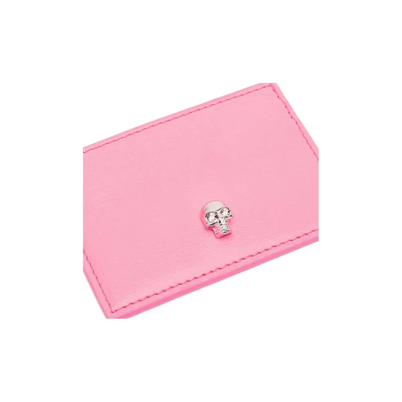 Alexander McQueen Cow Leather Card Holder Women's Pink-3