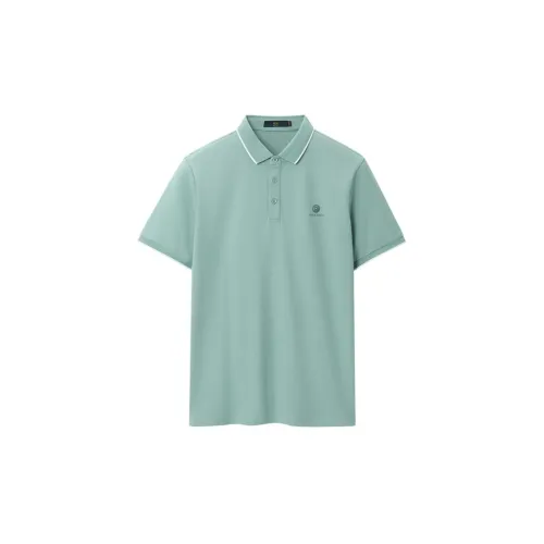 HLA Polo Shirts Men Cooling Antibacterial Anti-Mite - Lake Green 19