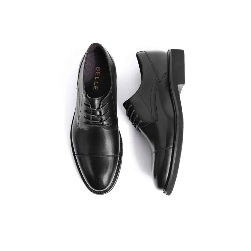 BELLE Dress Shoes Men Low Top Black/Brown-5