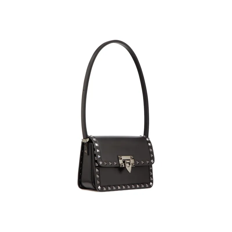Valentino Rockstud Calfskin Handbag Shoulder Bag Women's Black-1