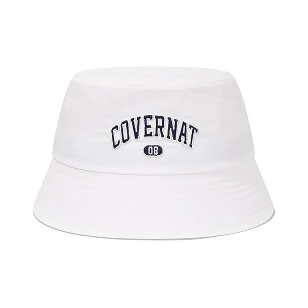 COVERNAT Cotton Bucket Hats Unisex White-0