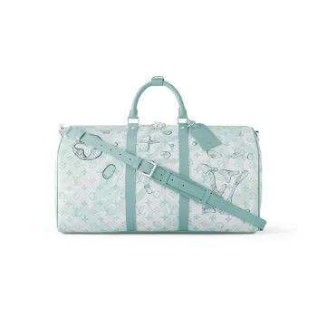 LOUIS VUITTON Keepall Bandouliere 50 Crystal Blue