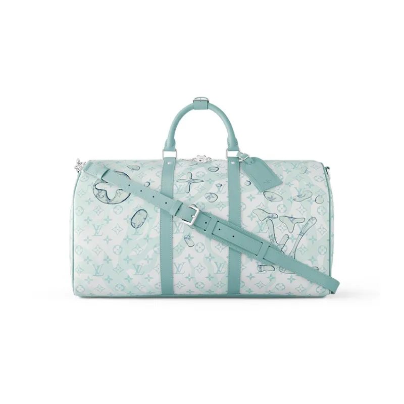 LOUIS VUITTON Keepall Bandouliere 50 Crystal Blue-0