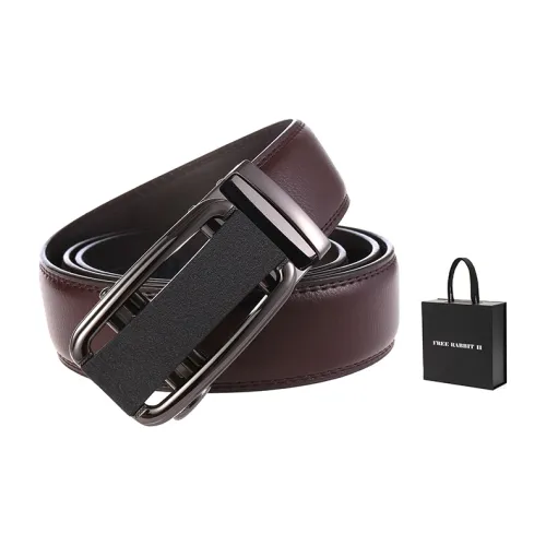 FREE RABBITⅡ New Arrival Matte Automatic Buckle Cow Leather Business Leather Belts Men's Width  3.5cm
