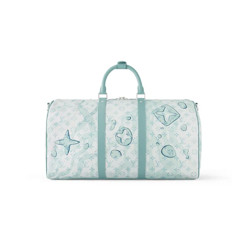 LOUIS VUITTON Keepall Bandouliere 50 Crystal Blue-2