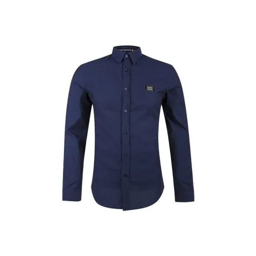 LOVE MOSCHINO Shirts Men Dark Blue