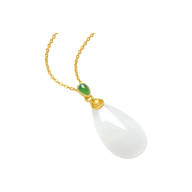 ZHOU LIU FU Solid Gold And Hetian Jade Pendants Women's-1