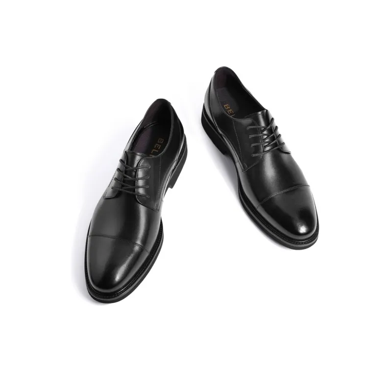 BELLE Dress Shoes Men Low Top Black/Brown-3