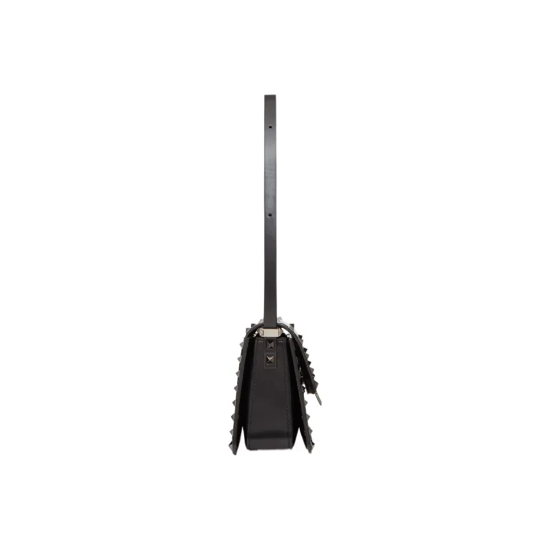 Valentino Rockstud Calfskin Handbag Shoulder Bag Women's Black-2