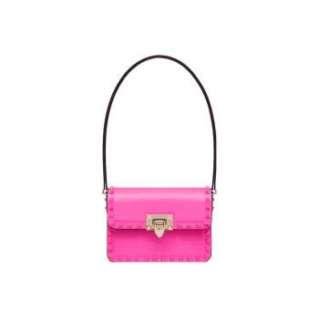 Valentino Rockstud Calfskin Handbag, Shoulder Bag Women's Pink
