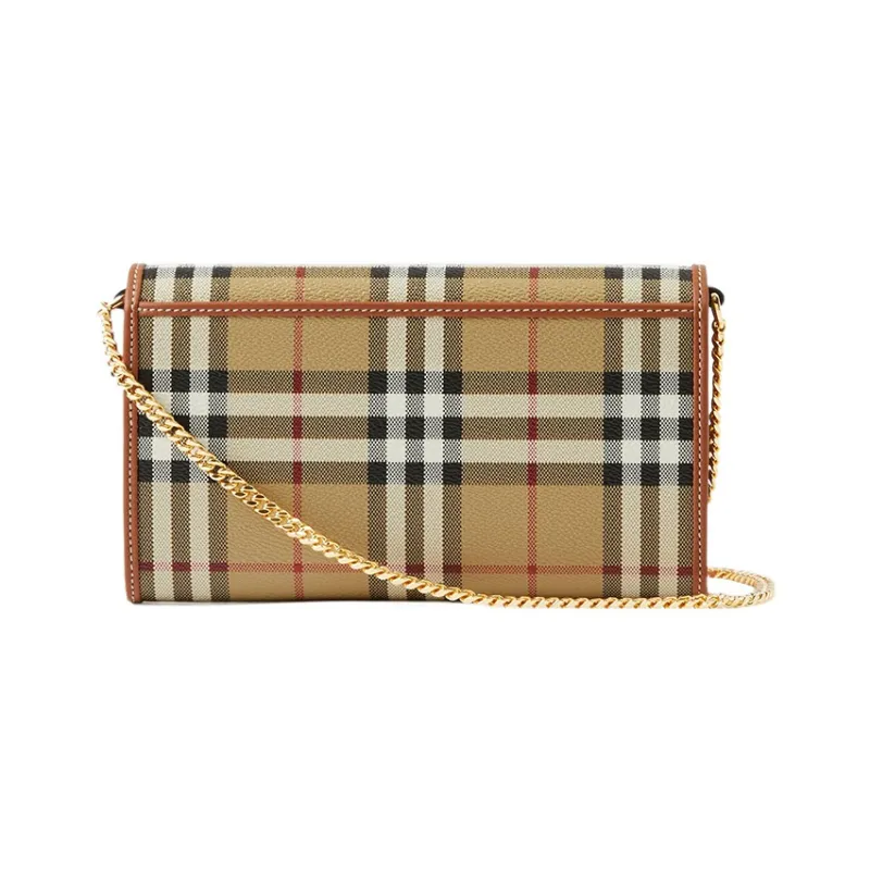 Burberry Polyester Cow Leather Wallet Shoulder Bag Crossbody Bag Regular Women's Beige-2