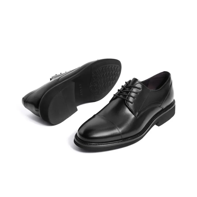 BELLE Dress Shoes Men Low Top Black/Brown-4