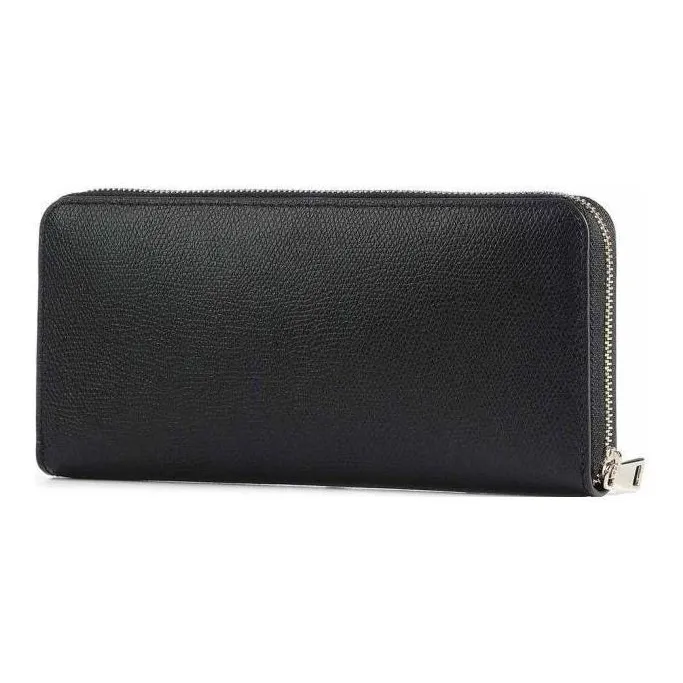 Furla Textured Leather Wallet Extra Large Women's Black-3