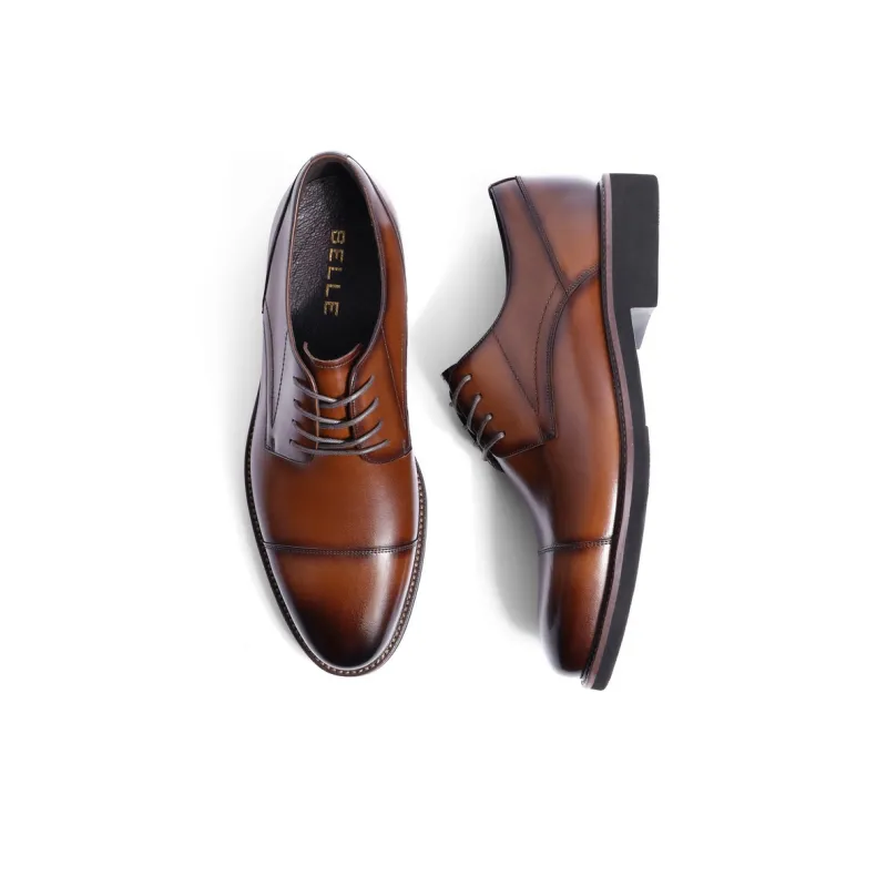BELLE Dress Shoes Men Low Top Black/Brown-11