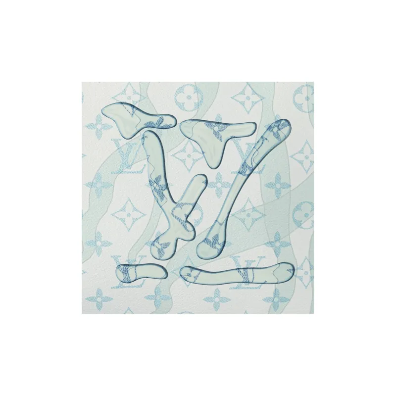 LOUIS VUITTON Keepall Bandouliere 50 Crystal Blue-5