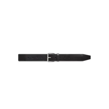 Balenciaga Engraved Logo Brand Logo Pin Buckle Leather Belts Men's Black Width: 3.8cm