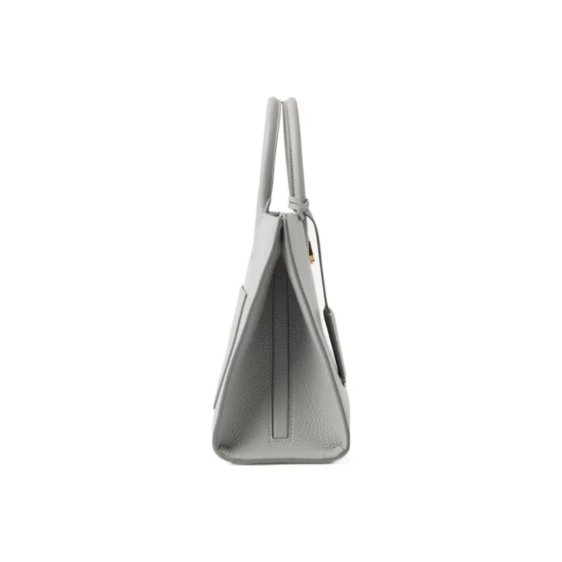 Burberry Grained Calfskin Tote Bag Shopping Bag Handbag Mini Women's Light Gray-1