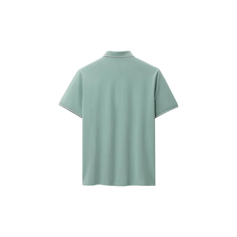 HLA Polo Shirts Men Cooling Antibacterial Anti Mite Lake Green F4-1