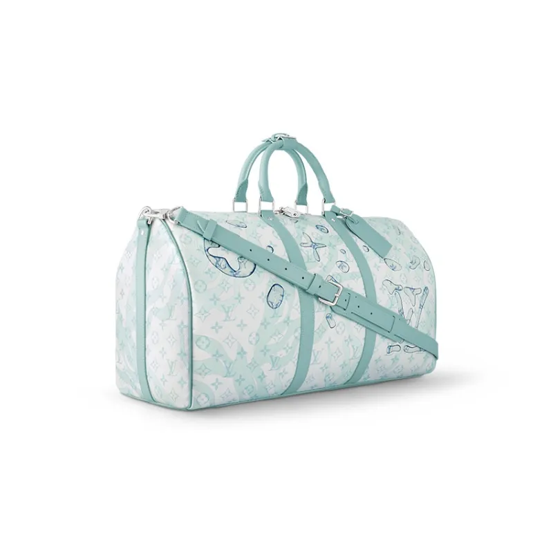 LOUIS VUITTON Keepall Bandouliere 50 Crystal Blue-1