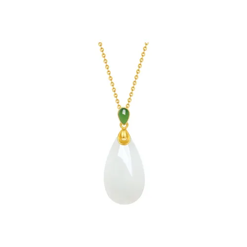 ZHOU LIU FU Solid Gold And Hetian Jade Pendants Women's