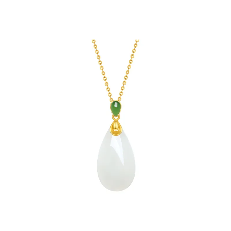 ZHOU LIU FU Solid Gold And Hetian Jade Pendants Women's-0