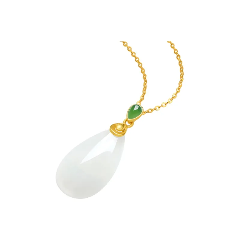 ZHOU LIU FU Solid Gold And Hetian Jade Pendants Women's-2