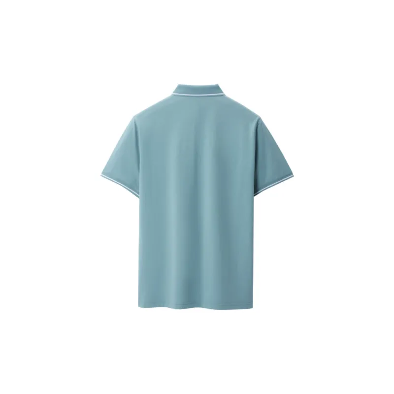 HLA Polo Shirts Men Cooling Antibacterial Anti Mite Clear Blue T1-1