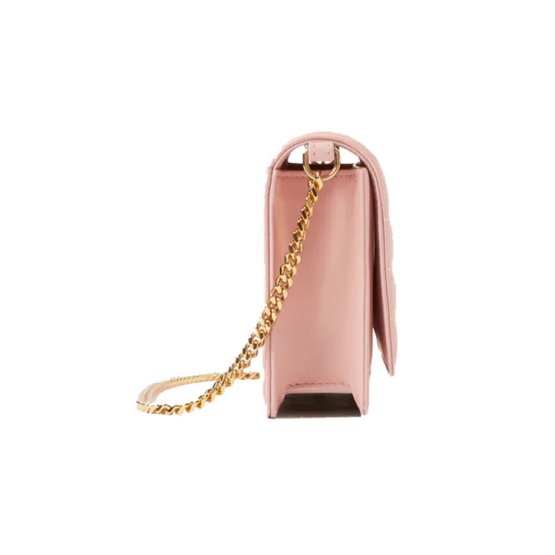 Burberry Lola Lola Bag Lambskin One Shoulder Crossbody Clutches Women's Dark Pink-1