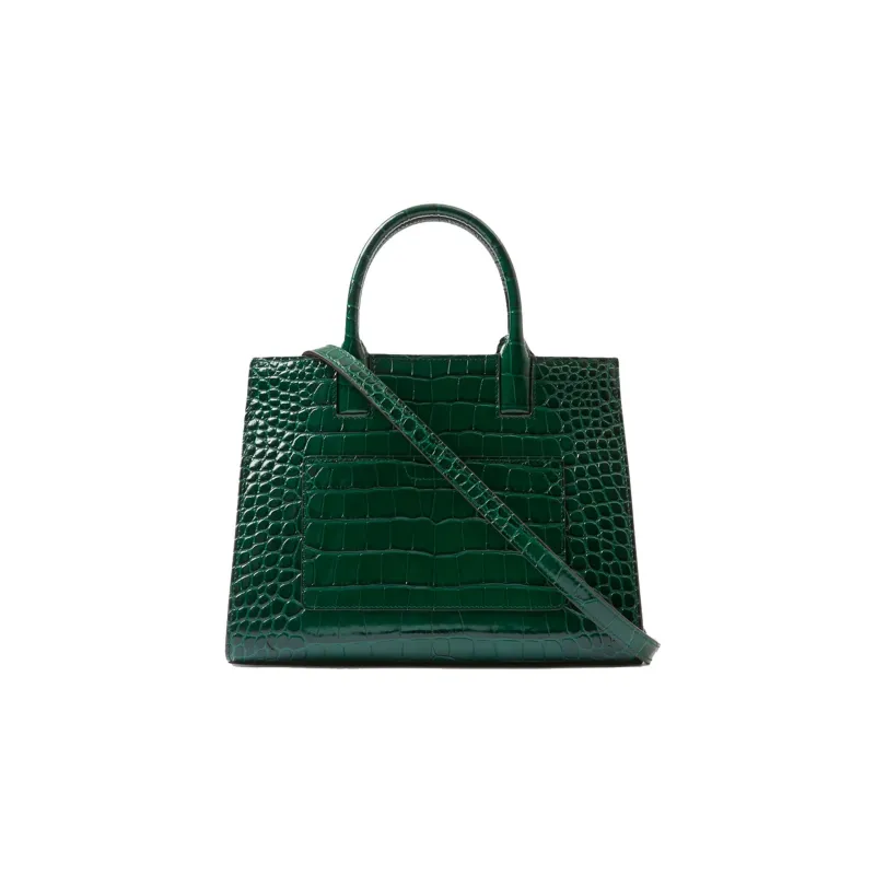 Burberry Calfskin Tote Bag Shopping Bag Handbag Mini Women's Dark Green-2