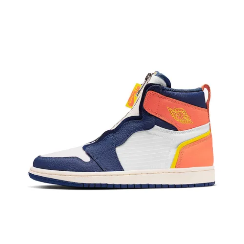 Jordan 1 Retro High Zip Blue Void Turf Orange Women's