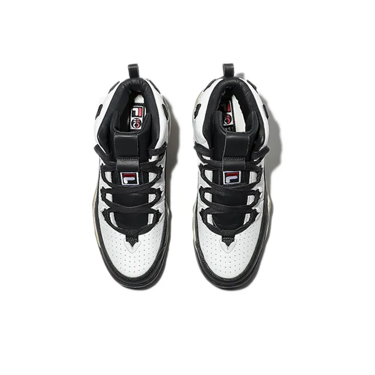 FILA Grant Hill 1 High Top Vintage Basketball Shoes Unisex Black White Korean Style-3