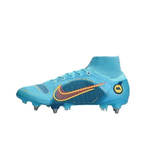 Nike Mercurial Superfly 8 Soccer Shoes Men Mid-Top Lake Blue