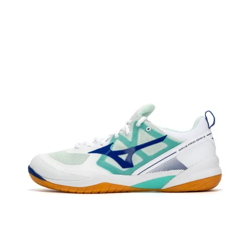 Mizuno Badminton Shoes Unisex Low-Top White/Green/Blue