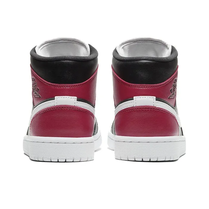 Jordan 1 Mid Black Noble Red Women's-3