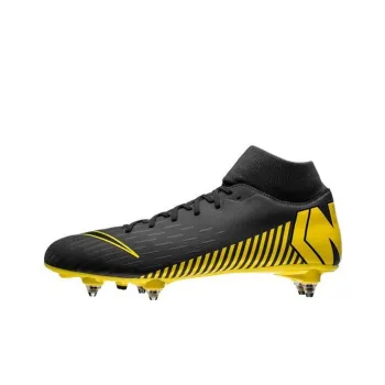 Nike Mercurial Superfly 6 Soccer Shoes Men Mid-Top Gray/Yellow