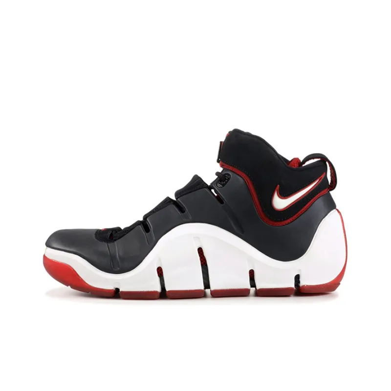 Nike LeBron 4 Black White Red-0