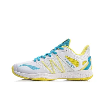 LiNing Falcon 4th Generation Slip-Resistant Breathable Low-Top Badminton Shoes Women's White Yellow