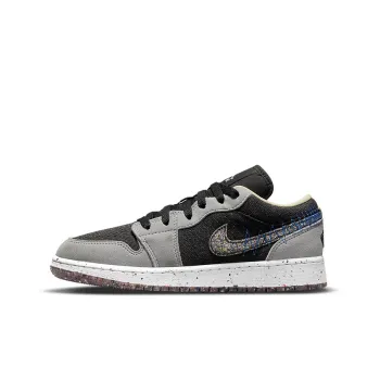 JORDAN 1 Low Se Crater Grey Black GS