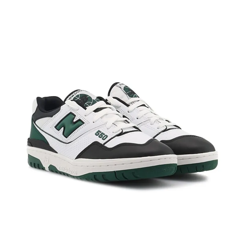 New Balance 550 White Green Black-2